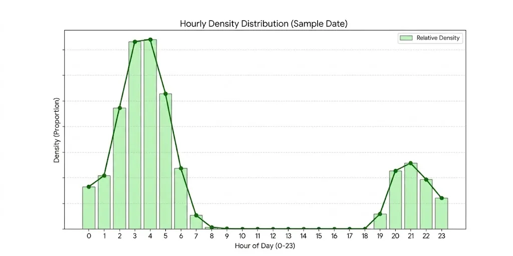 시간대별 배송 밀도