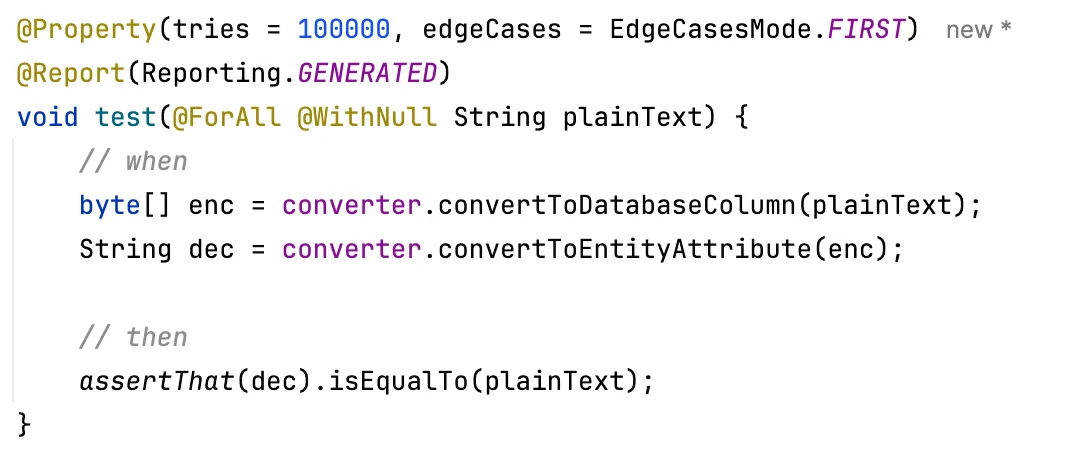EdgeCasesMode 테스트