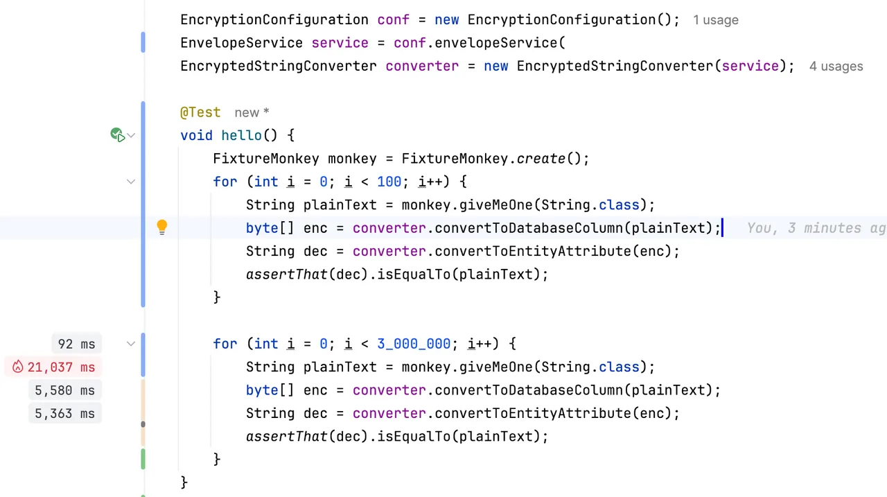 간단 성능테스트 결과