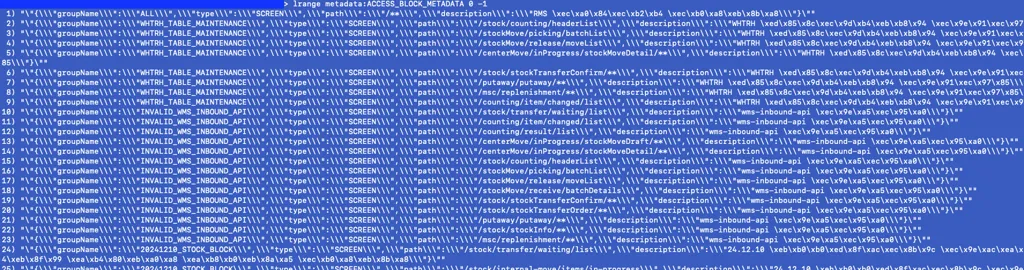 Redis 에서 조회한 메타데이터